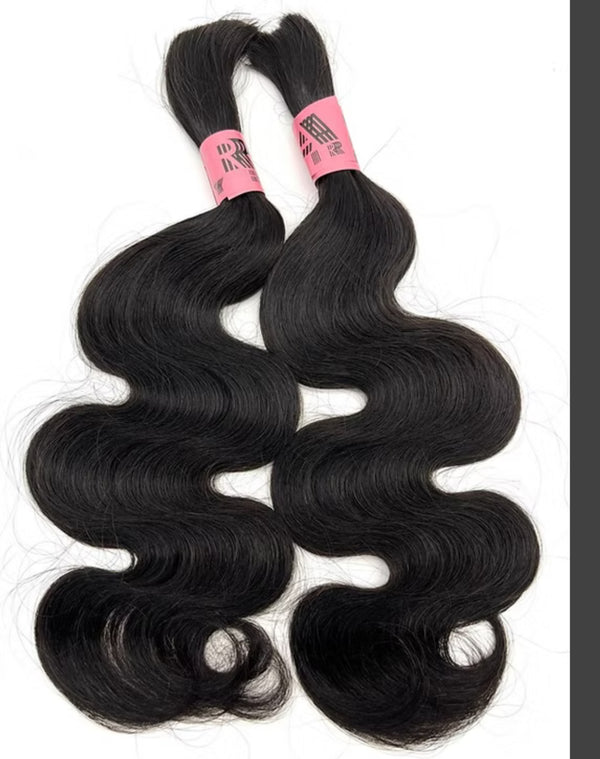 Midnight Depth Waves Bulk Hair Extensions for Boho Knotless Braiding